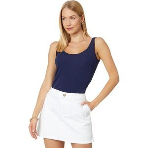 Lilly Pulitzer Tank Top Navy Blue‎ Pima Cotton Sleeveless Casual Basic Size S